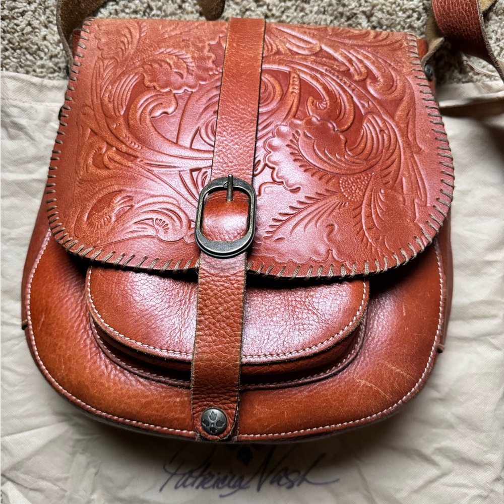 Patricia Nash embossed leather handbag